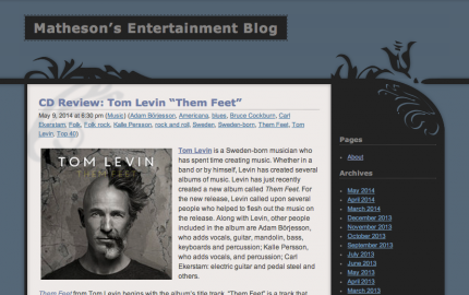 Matheson's Entertainment Blog